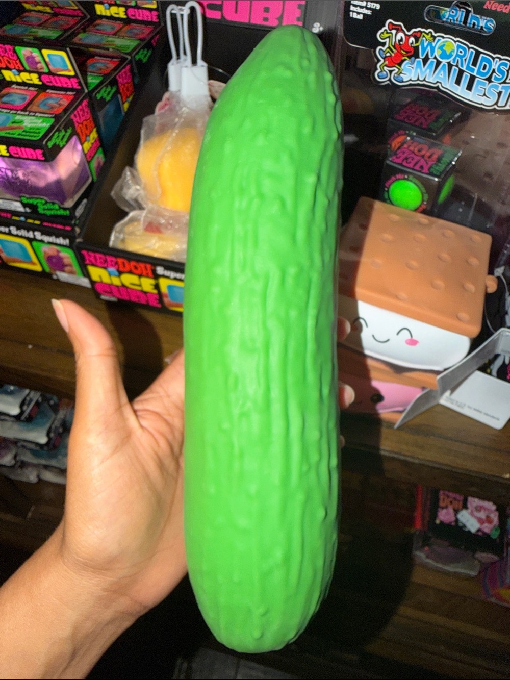 Green Squishy Pickle Toy